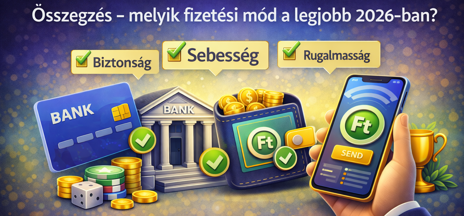 Összegzés – melyik fizetési mód a legjobb 2026-ban?