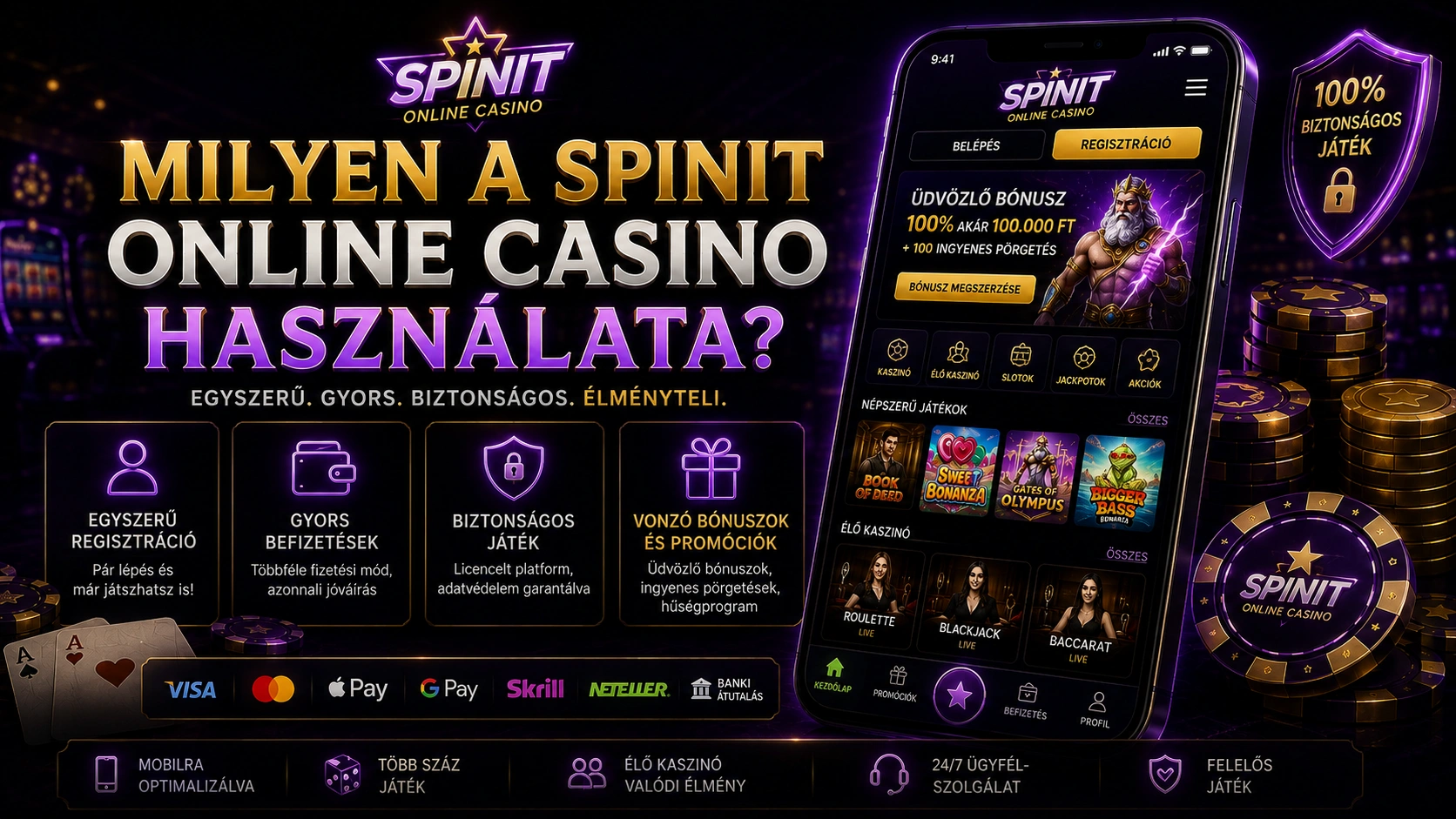 MILYEN A SPINIT ONLINE CASINO HASZNÁLATA