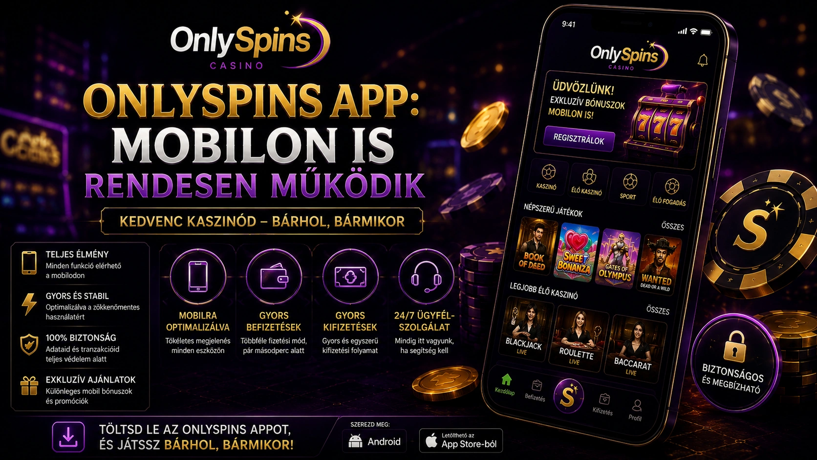 OnlySpins App Mobilon Is Rendesen Működik