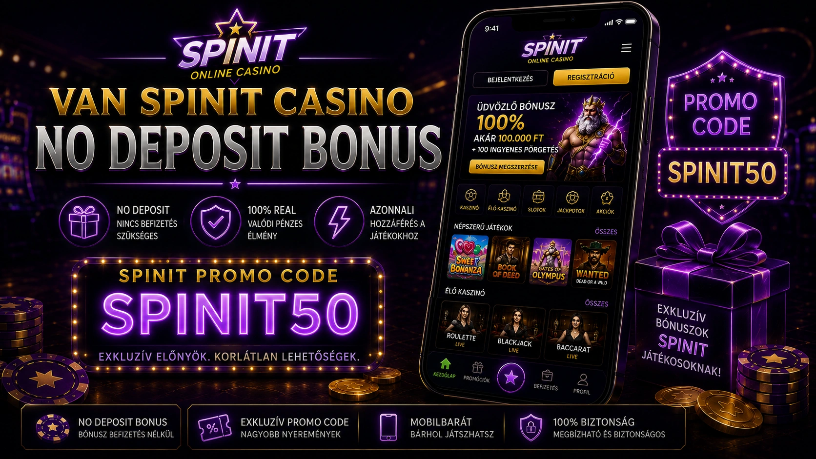 VAN SPINIT CASINO NO DEPOSIT BONUS SPINIT PROMO CODE